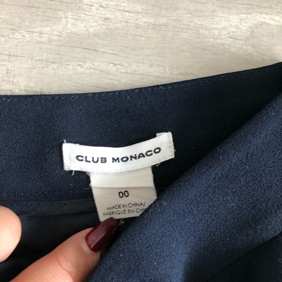 Club Monaco blue floral print work dress pants - Picture 2 of 3